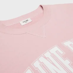 oversized celine sweatshirt in cotton fleece
