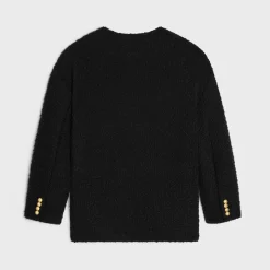 oversized jacket in bouclé tweed cashmere