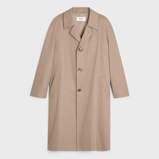 oversized mac coat in technical cotton