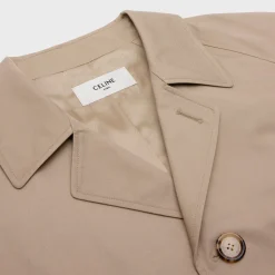oversized mac coat in technical cotton