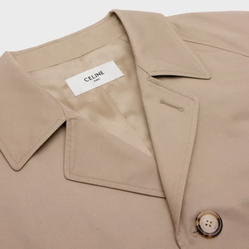 oversized mac coat in technical cotton