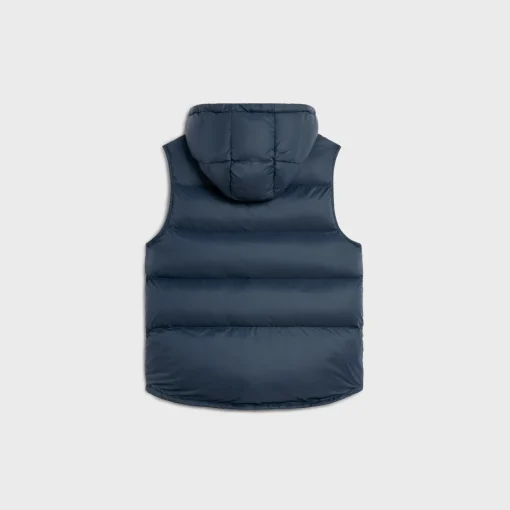 oversized sleeveless down jacket in lightweight nylon