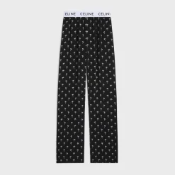 pajama pants in printed viscose