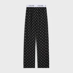 pajama pants in printed viscose