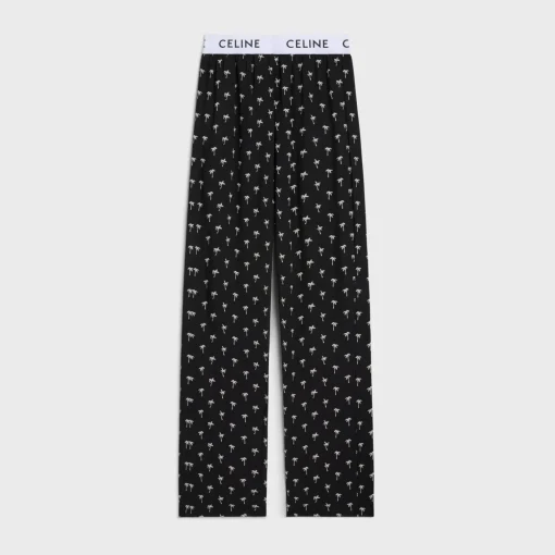 pajama pants in printed viscose