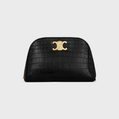 POUCH TRIOMPHE in NILOTICUS CROCODILE