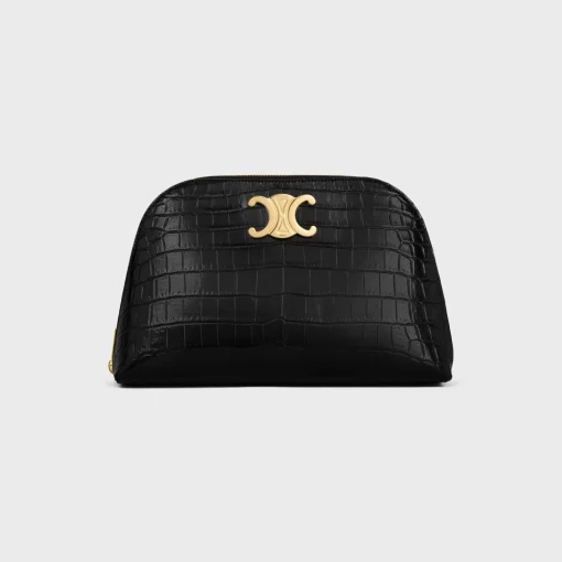 POUCH TRIOMPHE in NILOTICUS CROCODILE