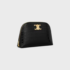 POUCH TRIOMPHE in NILOTICUS CROCODILE