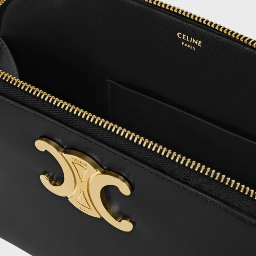 POUCH TRIOMPHE in SHINY CALFSKIN