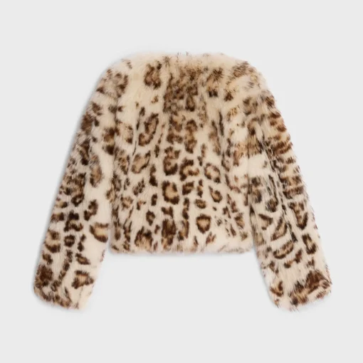 pure collar jacket in goat cashmere