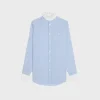 Romy frilled shirt in striped silk