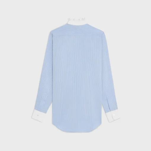 Romy frilled shirt in striped silk