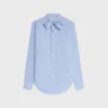 romy lavallière shirt in striped silk