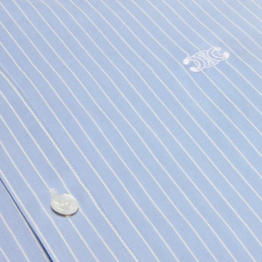 romy lavallière shirt in striped silk