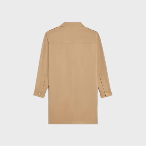 saharienne mini dress in cotton linen