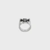 San Onofre Chunky Triomphe Ring in Brass with Rhodium Finish