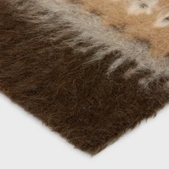 scarf in brushed fair isle alpaca wool