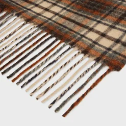 scarf in checked cashmere