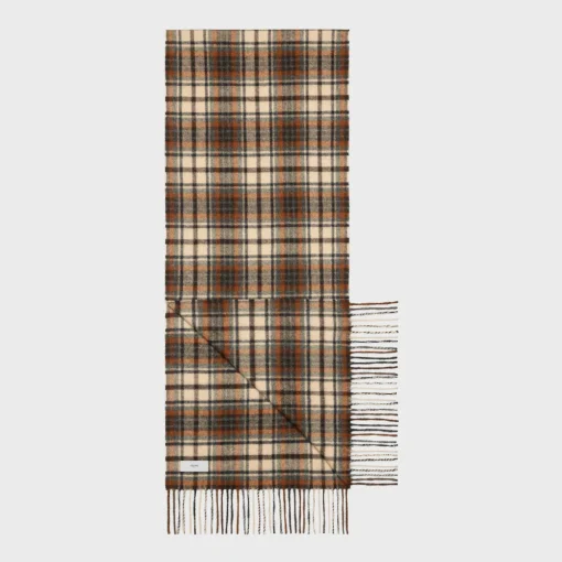 scarf in checked cashmere