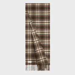 scarf in checked cashmere