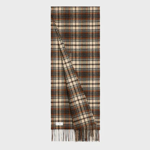 scarf in checked cashmere
