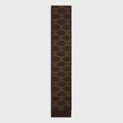 scarf in monogram wool, cashmere and silk