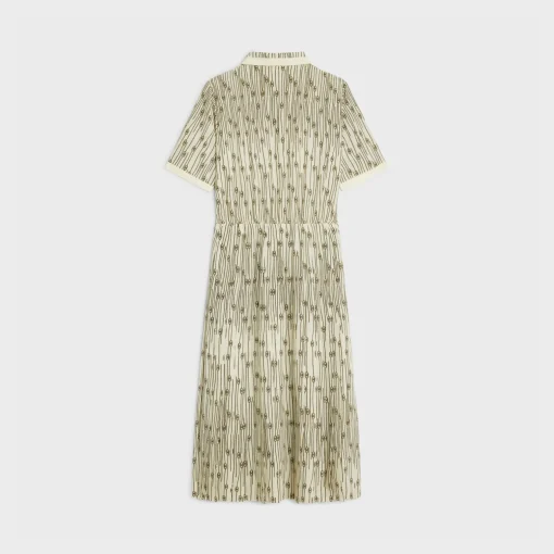 shirt dress in crepe de chine