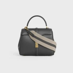 Short Strap in textile and calfskin
