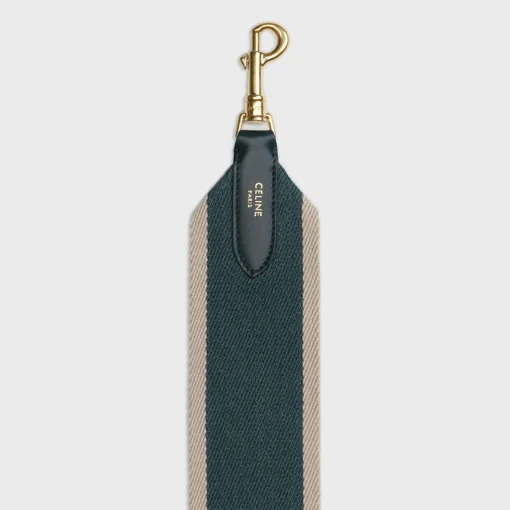 Short Strap in textile and calfskin