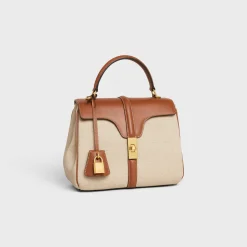 Small 16 Bag in Textile and natural calfskin