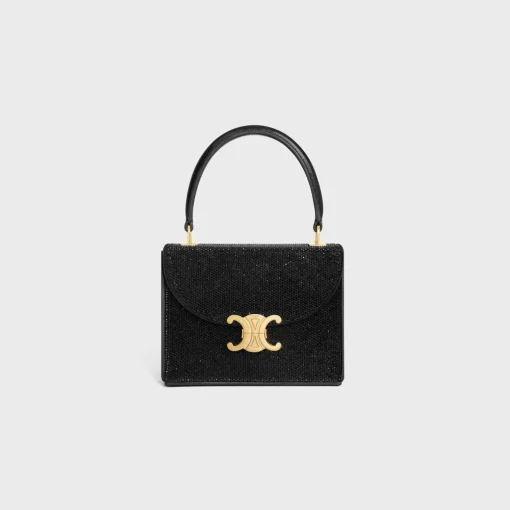 SMALL BOX BLANDINE in SUEDE CALFSKIN WITH STRASS