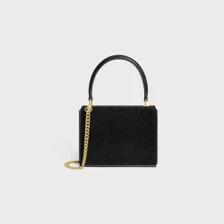 SMALL BOX BLANDINE in SUEDE CALFSKIN WITH STRASS