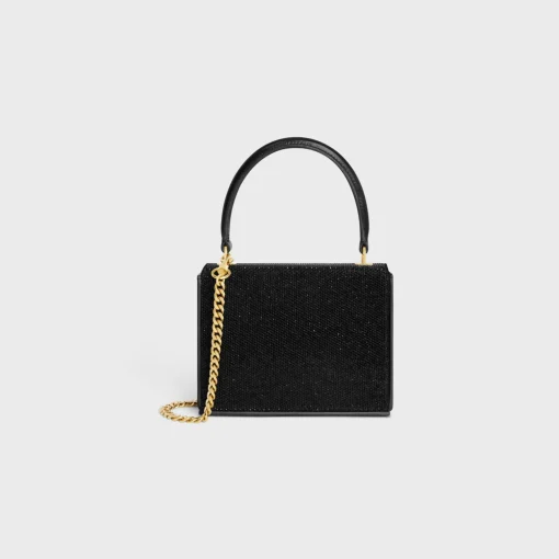 SMALL BOX BLANDINE in SUEDE CALFSKIN WITH STRASS