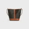 Small Bucket in Triomphe Canvas and calfskin