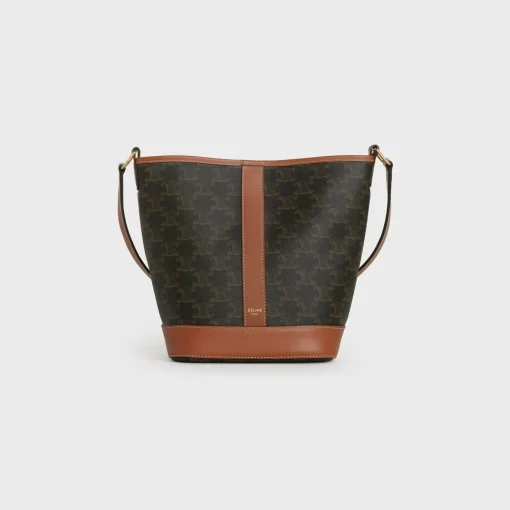 Small Bucket in Triomphe Canvas and calfskin