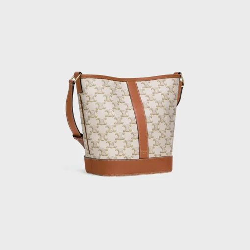 Small Bucket in Triomphe Canvas and calfskin