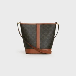 Small Bucket in Triomphe Canvas and calfskin