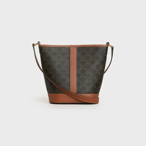 Small Bucket in Triomphe Canvas and calfskin