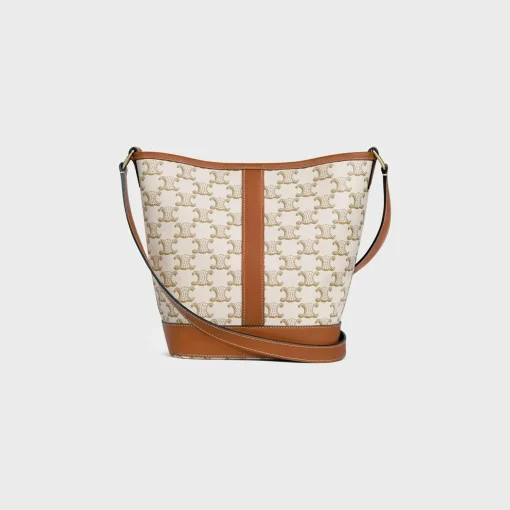 Small Bucket in Triomphe Canvas and calfskin