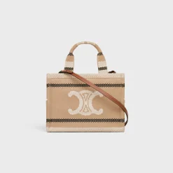 small cabas thais in STRIPED TEXTILE WITH TRIOMPHE