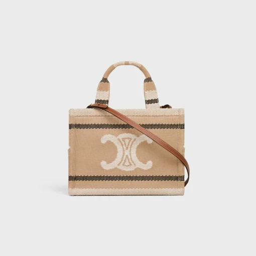 small cabas thais in STRIPED TEXTILE WITH TRIOMPHE