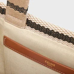 small cabas thais in STRIPED TEXTILE WITH TRIOMPHE