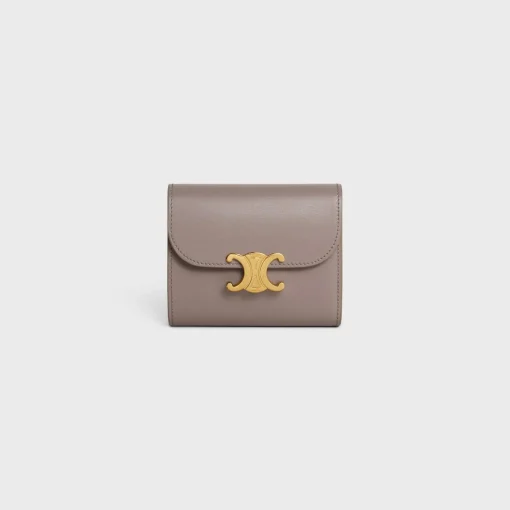 Small Flap Wallet TRIOMPHE in Shiny calfskin