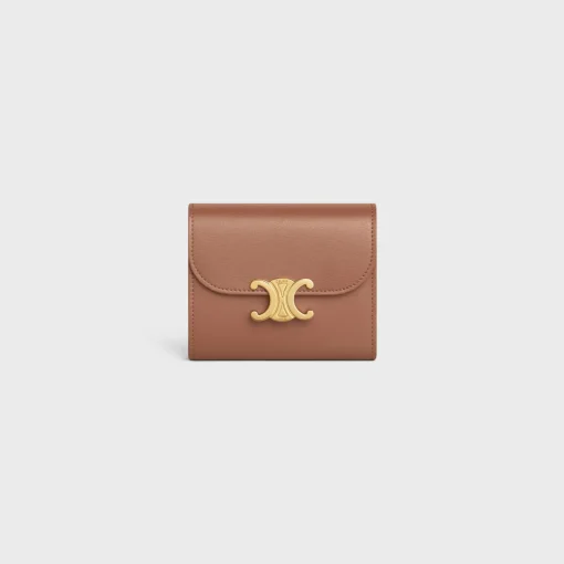 Small Flap Wallet TRIOMPHE in Shiny calfskin