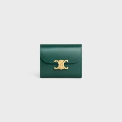 Small Flap Wallet TRIOMPHE in Shiny calfskin