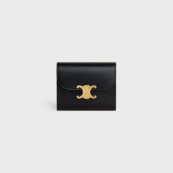 Small Flap Wallet TRIOMPHE in Shiny calfskin