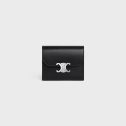 Small Flap Wallet TRIOMPHE in Shiny calfskin