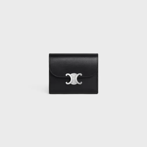 Small Flap Wallet TRIOMPHE in Shiny calfskin