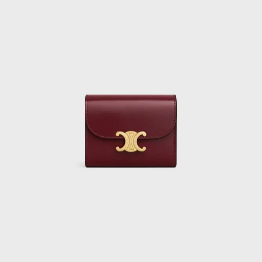 Small Flap Wallet TRIOMPHE in Shiny calfskin