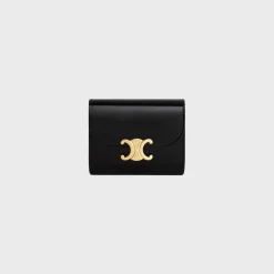 Small Flap Wallet TRIOMPHE in PATENT CALFSKIN